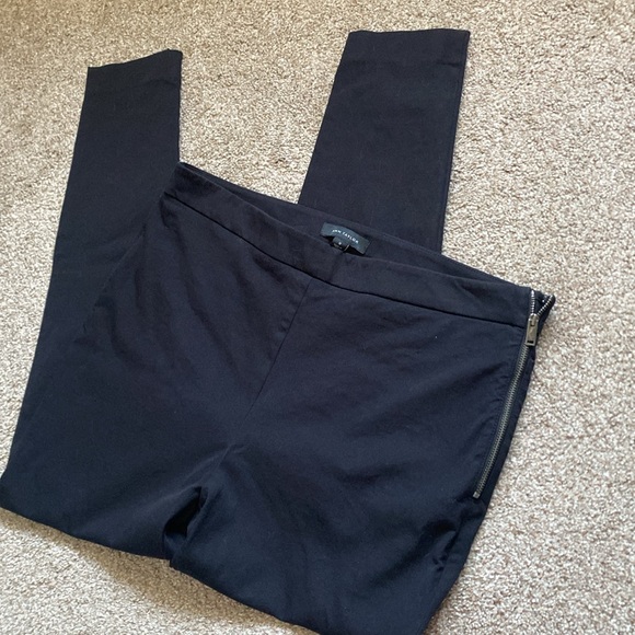 12 Ann Taylor Womens High Rise Buttonless Work Skinny Pant in Black - Picture 1 of 7